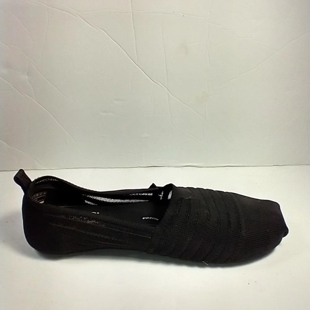 BOBS by Skechers Plush Golden Hour Black Slip On Comfort Shoes Women's sz 10.